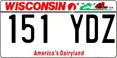 WI license plate 151YDZ