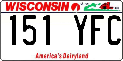 WI license plate 151YFC