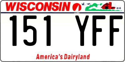 WI license plate 151YFF