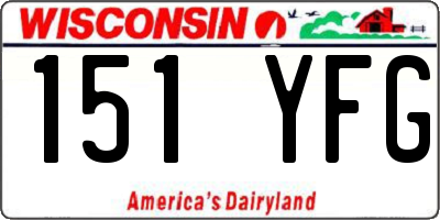 WI license plate 151YFG