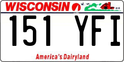 WI license plate 151YFI