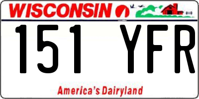 WI license plate 151YFR