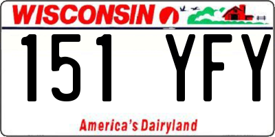 WI license plate 151YFY