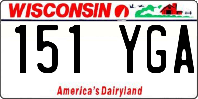 WI license plate 151YGA