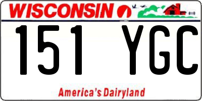 WI license plate 151YGC