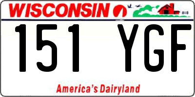 WI license plate 151YGF