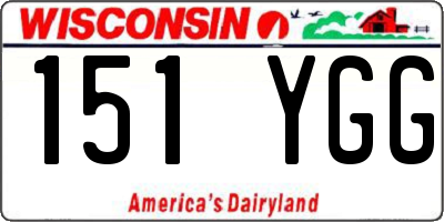 WI license plate 151YGG
