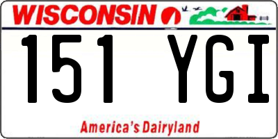 WI license plate 151YGI