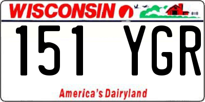 WI license plate 151YGR