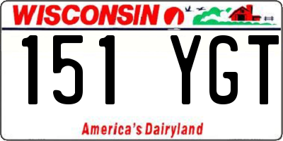 WI license plate 151YGT