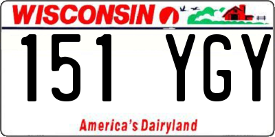 WI license plate 151YGY