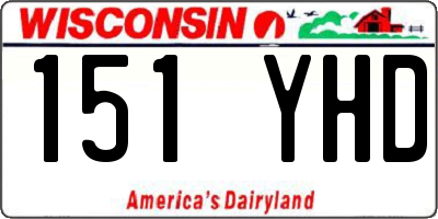 WI license plate 151YHD