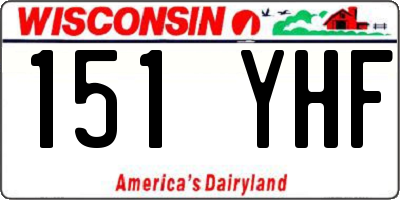 WI license plate 151YHF