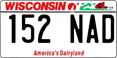 WI license plate 152NAD