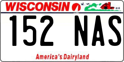 WI license plate 152NAS