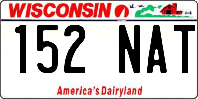 WI license plate 152NAT