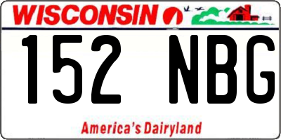 WI license plate 152NBG