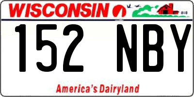 WI license plate 152NBY