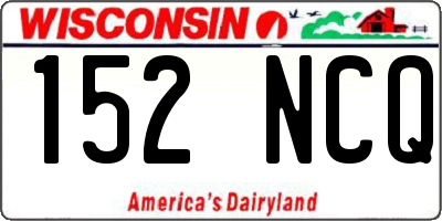 WI license plate 152NCQ