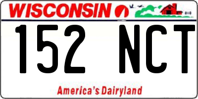 WI license plate 152NCT