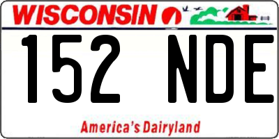 WI license plate 152NDE