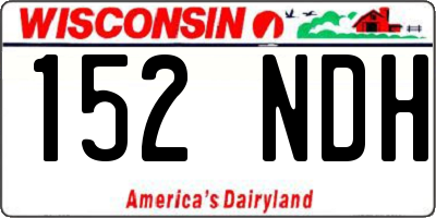 WI license plate 152NDH