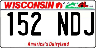 WI license plate 152NDJ