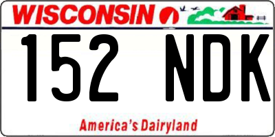 WI license plate 152NDK