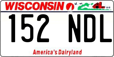 WI license plate 152NDL