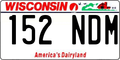 WI license plate 152NDM