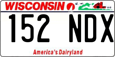 WI license plate 152NDX