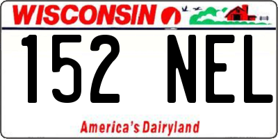 WI license plate 152NEL