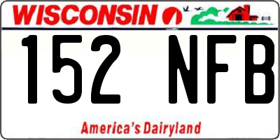 WI license plate 152NFB