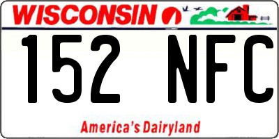 WI license plate 152NFC