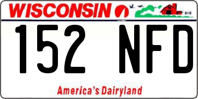 WI license plate 152NFD