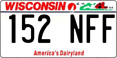 WI license plate 152NFF
