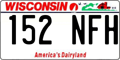 WI license plate 152NFH