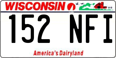 WI license plate 152NFI