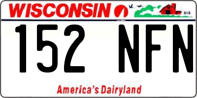 WI license plate 152NFN