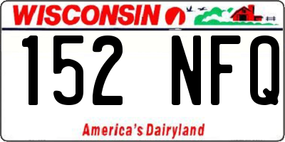 WI license plate 152NFQ