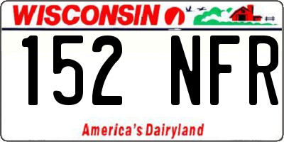 WI license plate 152NFR