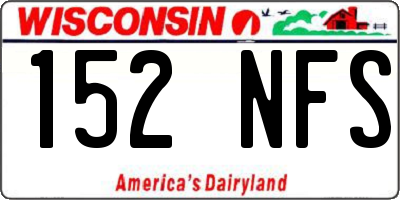 WI license plate 152NFS