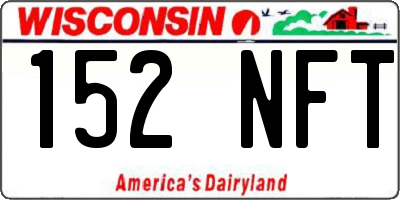WI license plate 152NFT