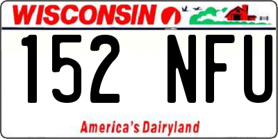 WI license plate 152NFU