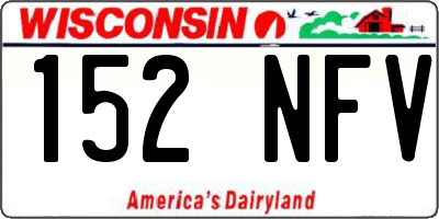 WI license plate 152NFV