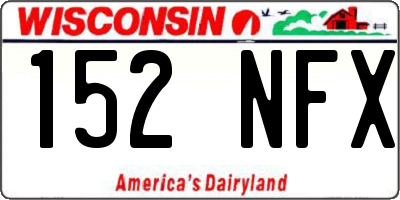 WI license plate 152NFX