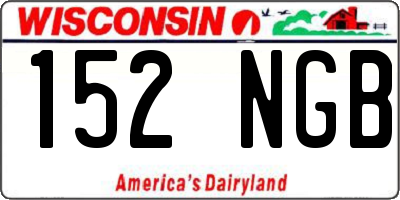 WI license plate 152NGB