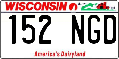 WI license plate 152NGD