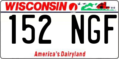 WI license plate 152NGF