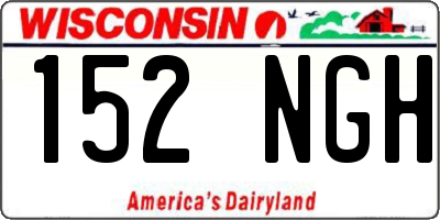 WI license plate 152NGH